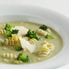 Parmesan, Rotini and Broccoli Cream Soup