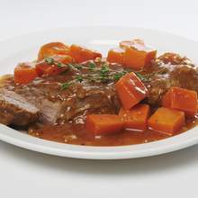 Veal Blade Roast with Carrots and Ginger